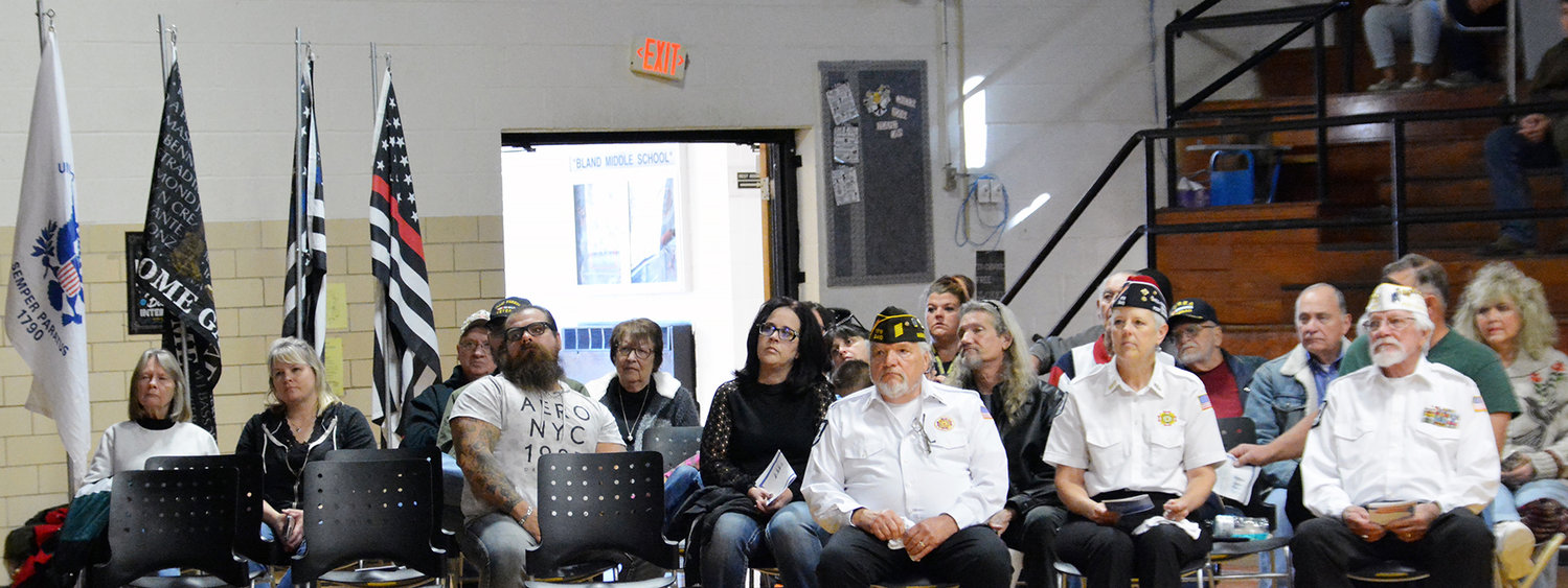 Bland Middle School hosted veterans and their families during a Friday afternoon event.